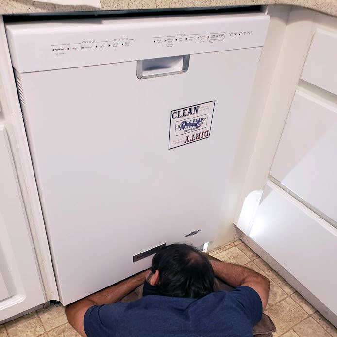 Dishwasher diagnostics and repair by Able and Ready Appliance Repair